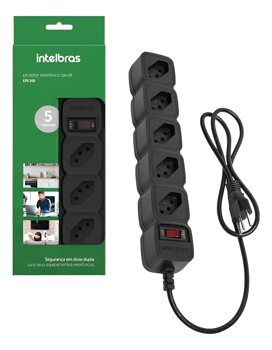 Filtro de linha Intelbras (5 tomadas)