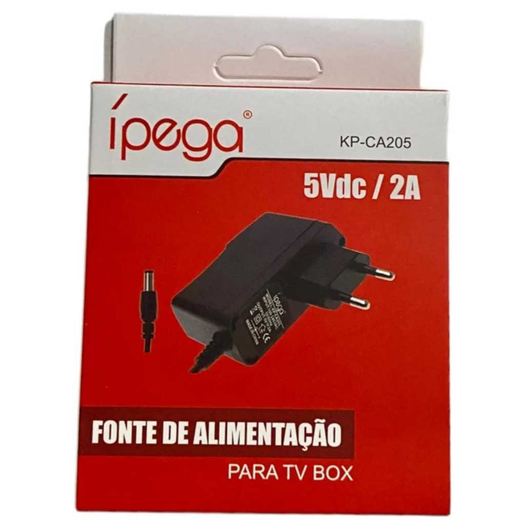 Fonte de alimentação para TV box Ípega