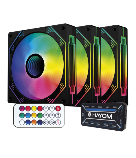 Kit 3 Fans Coolers HAYOM FC1308